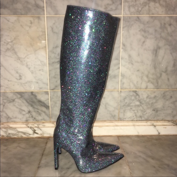 AREA Signature 🔥 blue glitter boots - Picture 3 of 3